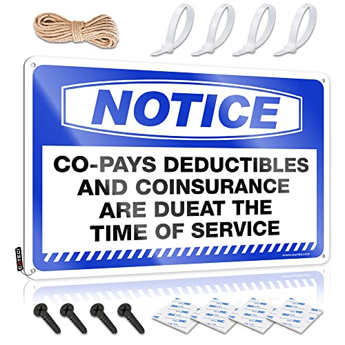 FLEZONITE �o�[�T�C�� For Man Cave Notice Co-Pays, Deductibles And Coinsurance Are Tin Sign �����o�[�T�C�� �r�[���T�C�� �j���̓��A(30X40CM)
