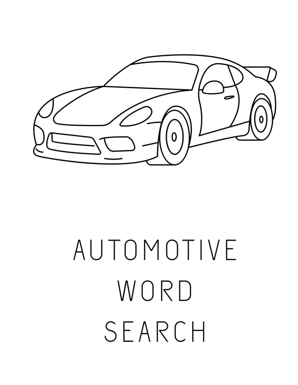 Automotive Word Search: Word Games for Car Lover | Cars Puzzels | Car Word Search
