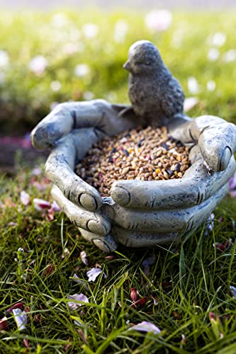 garden mile® Stone Effect Open Hands Garden Ornaments Bird Feeder Station Ornamental Bird Bath Stone Ornaments For Garden Freestanding Bird Bath or Feeding Station Suitable for Seed Peanuts garden mile® Stone Effect Open Hands Garden Ornaments Bird Feeder Station Ornamental Bird Bath Stone Ornaments For Garden Freestanding Bird Bath or Feeding Station Suitable for Seed Peanuts