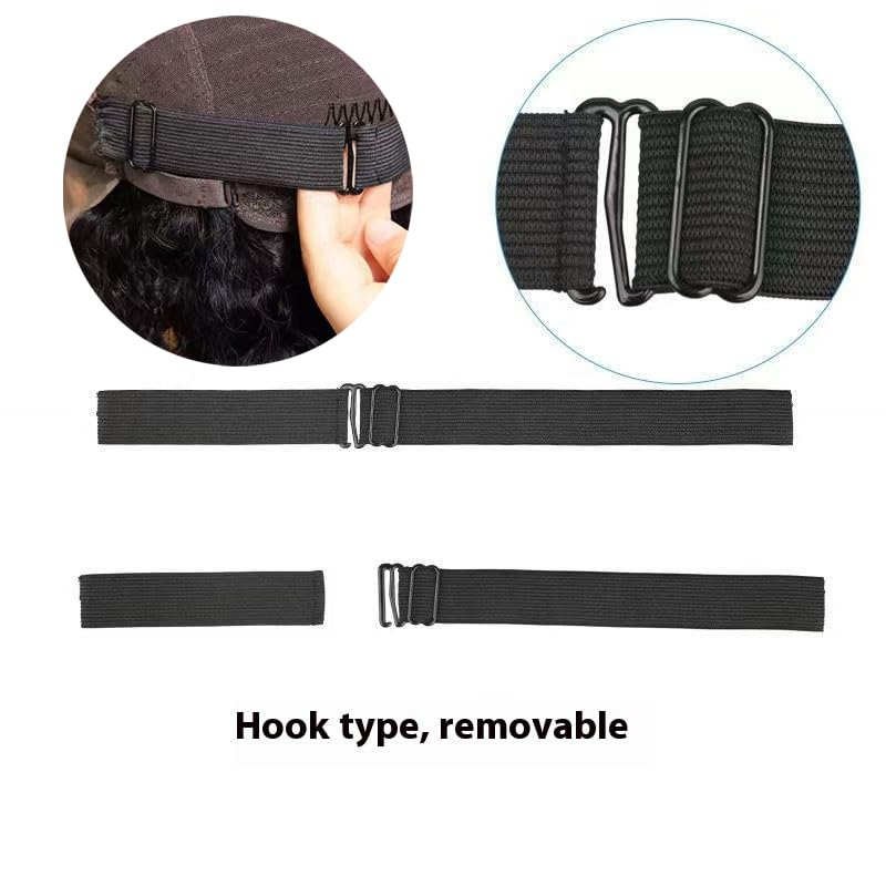 Amazleer Elastic Wig Bands, 30.5 x 3 cm, Adjustable Non-Slip Straps Black, Pack of 6 (Black), 1 count (Pack of 6) - Image 3