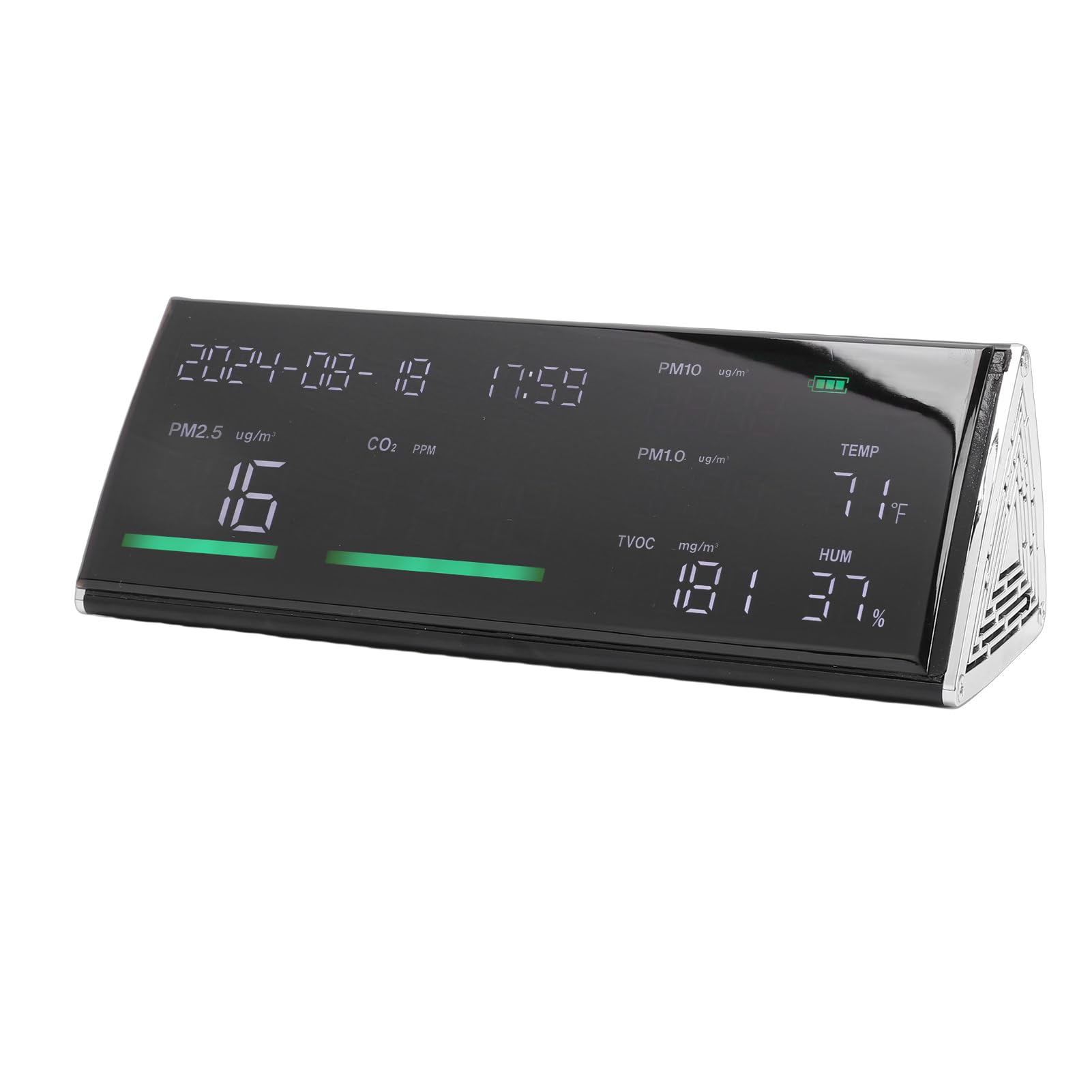 Monitor de Calidad del Aire Interior Detector portátil de CO2 PM2.5 TVOC probador de Aire de Humedad y Temperatura para Oficina en casa