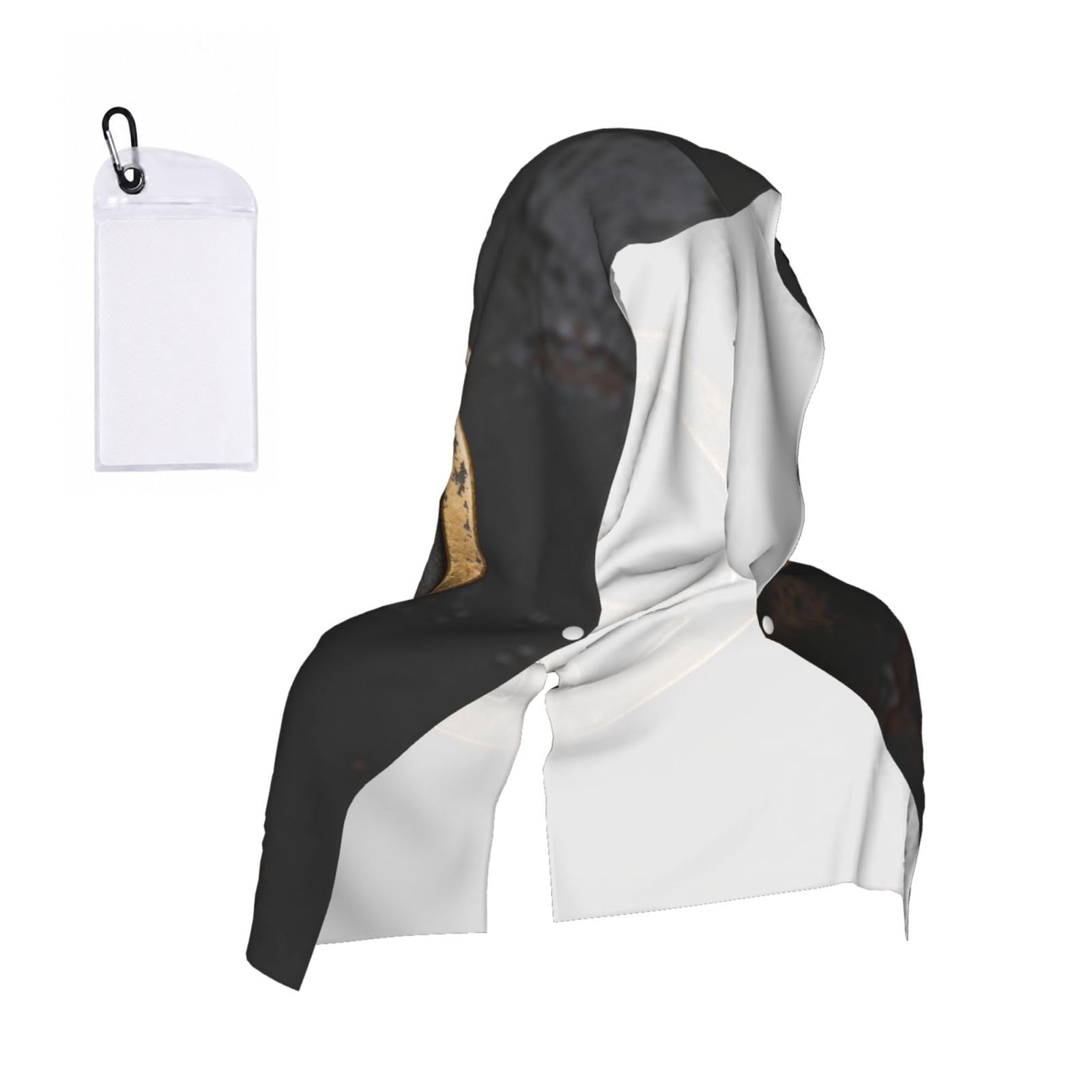 CNTDBU Peace Symbol Badge Cooling Towel Hooded-Instant Chill Neck Cover for Sports, UV Cooling Rag for Running Gym