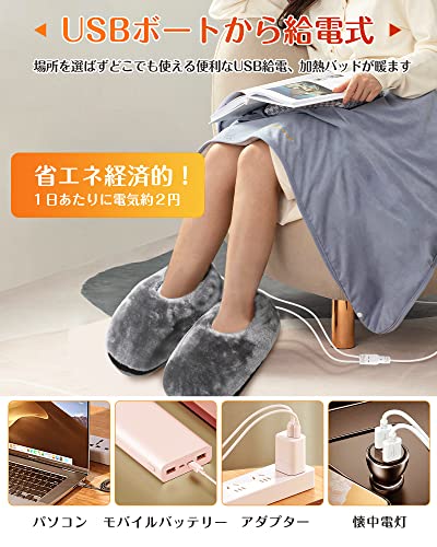 2022新 電気足温器 USBあったか スリッパ フットウォーマー