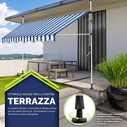 Tillvex Tenda da Sole a Bracci con Manovella 400cm...