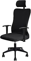 Vista 54 de FORCHEER Funda para Silla de Oficina Repelente al Agua de Jacquard con Respaldo Giratoria Extraíble Elástica Universal para Silla de Computadora