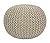 COTTON CRAFT Round Pouf - Hand Knitted Tweed Cable Dori Pouf Ottoman - Cotton Braid Cord Foot Stool Floor Pouf Footrest Accent Seat Furniture Bean Bag - Family Room Kids Nursery Dorm - 20x14 - Natural