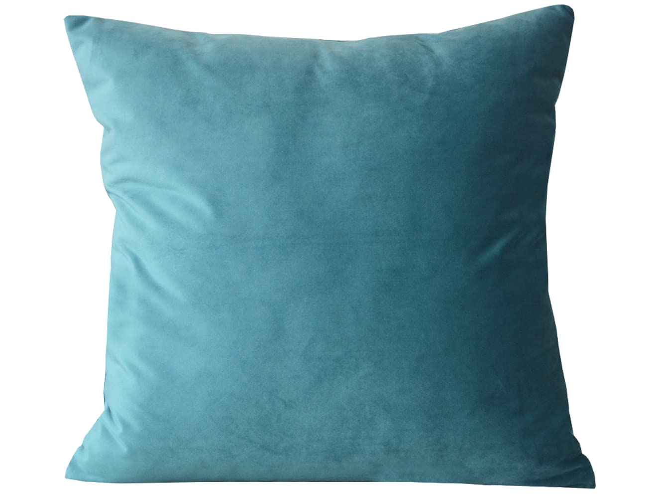 Lutanky Velvet Cushion Cover 60 x 60 cm Gray- Blue Decorative Square Throw Pillow Case Soft Large Pillow Covers for Sofa Bedroom Couch 24 x 24 Inch
