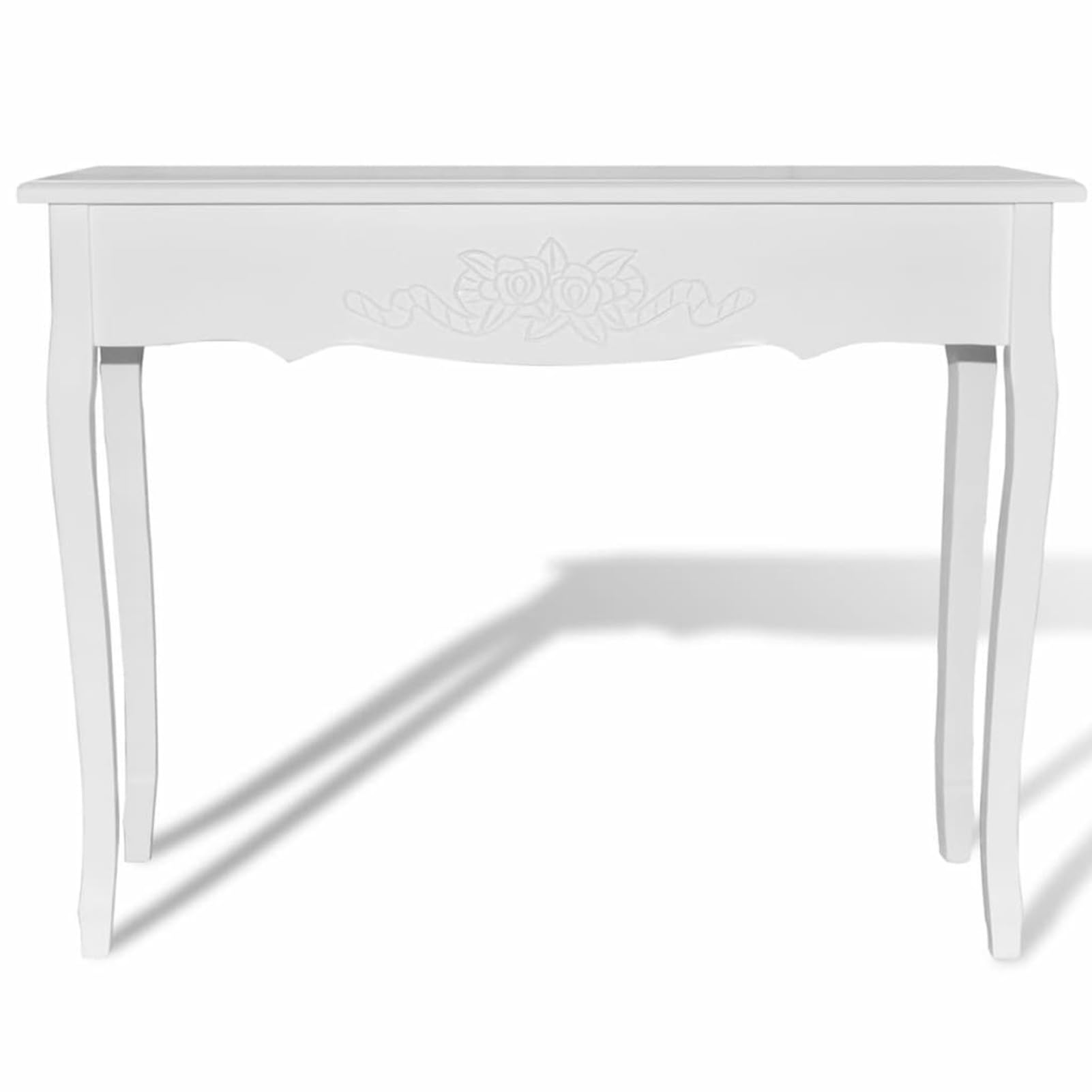 Homgoday Mesa Consola de tocador Blanco Mesas auxiliares de salón,Mesa Consola Recibidor Mueble de Entrada Estrecha Clásica