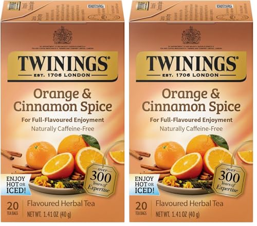 Image of Twinings Orange & Cinnamon Spice Tea - 20 ct (1.41 oz) (Pack of 2)