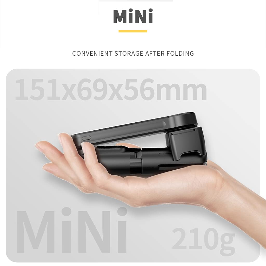 Stabilisateur portable pour smartphone avec perche à selfie extensible et trépied à distance Rotation automatique à 360°