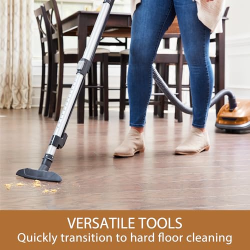 Image of Kenmore BC4040 400 Series Bagged Canister Vacuum Cleaner | Lightweight, 2-Motor System, HEPA Filter, Extended Reach, Auto Cord Rewind with Height Adjustment