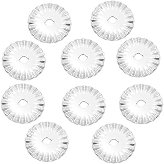 45mm Rotary Cutter Blades for Fabric,10pcs Replacement Blades Rotary Cutter Accessories and Supplies for Precise Cutting, Ideal for Sewing Fabric Leather Quilting & More