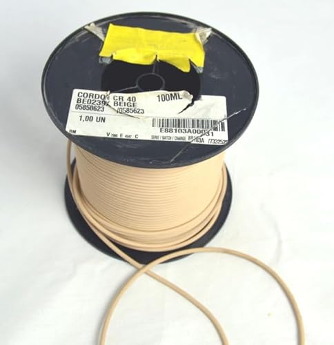 Schweißschnur 4 mmx5m PVC Cordon CR40 beige Meterware Schweißschnur 4 mmx5m PVC Cordon CR40 beige Meterware