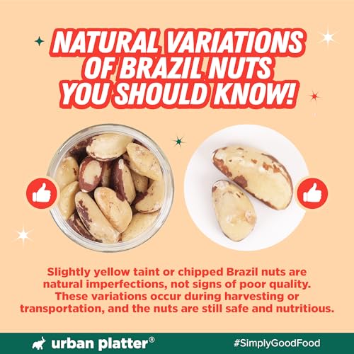 Image of Urban Platter Brazil Nuts, 120g (Monthly Consumption Pack, Rich In Selenium, Have 1 Daily, 30 single serve brazil nut sachets)