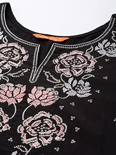 Image of INDO ERA Women's Viscose Embroidered Straight Kurta Pant With Dupatta Set