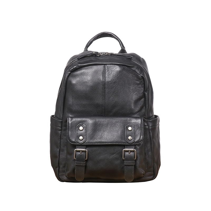 Sac à dos de grande capacité avec rangement en cuir de vachette