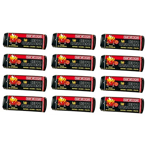 TRONCHETTO SARATOGA GR 1100 STOK ACCENDIFUOCO CEPPO CAMINO STUFA -- 12 PZ