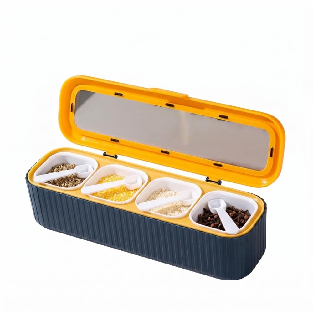 Photo 1 of WANGSHIQI Blue 4-Piece Seasoning Box Set