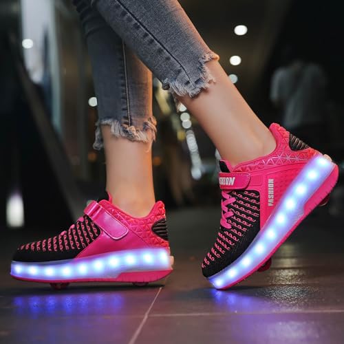 Image of Ylllu Kids LED Roller Skate Shoes with Wheel Light up Roller Shoes Gift for Girls Boys Children