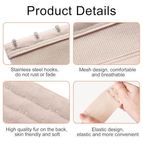 Soutien-gorge d'extension 3 rangs avec 2 et 3 crochets universels | 8 pièces - 3