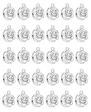 Rose flower theme charms, elegant and stylish. Rose means eternal love and bravery, The charms are designed in rose flower shape, sweet and delicate. The exquisite details on the charms will add different visual interest and vintage expression for yo...