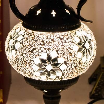 PARETE LED Slaapkamers Wandlampen, V-Intage Glass Turks Mozaïek Lampen Handgemaakte Slaapkamer Studie Woonkamer Corridor Porch Puresle Turkse lamp op de muur (Color : C Type Base, Size : B)