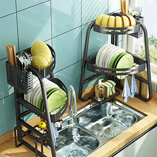 Rack de rangement pour évier de cuisine d'angle en inox compact - 6