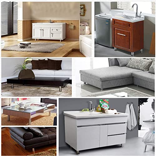Eidoct 8 Pcs 80mm Adjustable Legs, Stainless Steel Heavy Duty Metal Furniture Feet with 32 Pcs Screws - Image 3