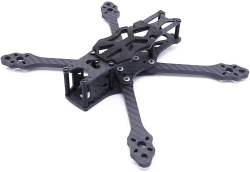 8.661 in 5 pulgadas 0.197 in brazo de fibra de carbono Quadcopter X Tipo Freestyle Frame Kit Soporte DJI Air Unit para FPV Racing Drone