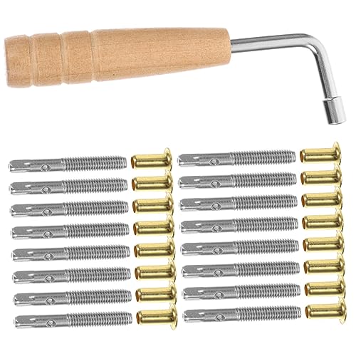 Toddmomy 1Set Lyre Harp String Nail Kit with Tuning Wrench Durable Musical Instrument Parts Easy to Install Lyre Accessory for String Instrument Tuning High Reliability and Safe