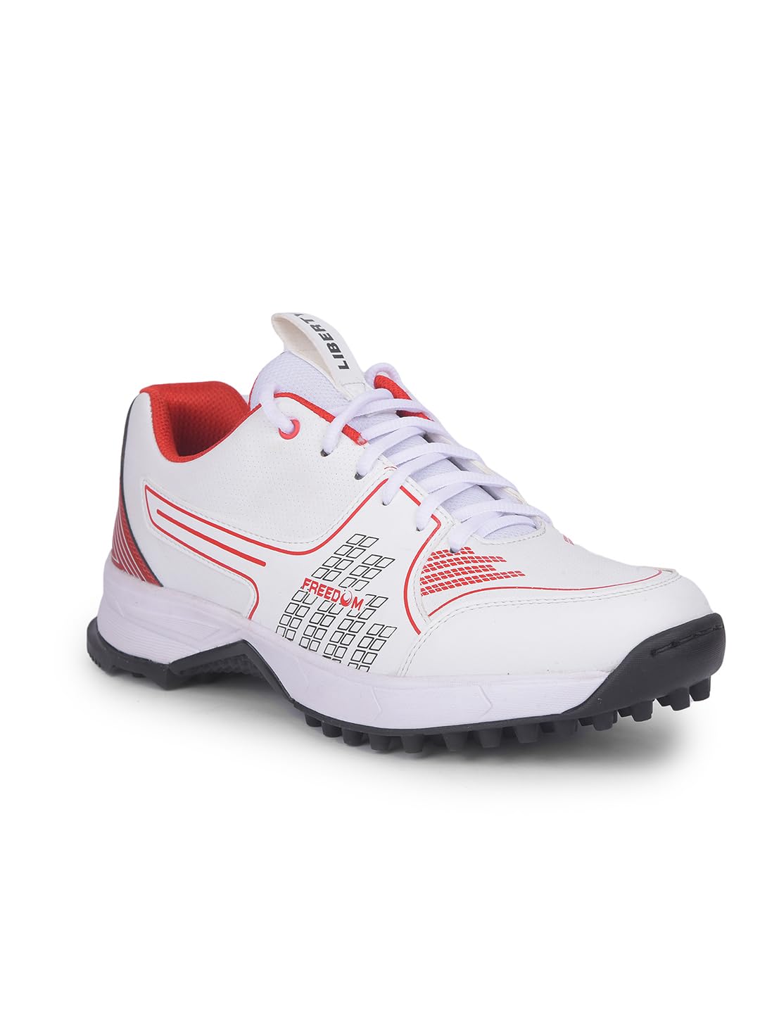 Liberty Freedom CRICSTAR01 Sports Cricket Shoes for Men with PU Upper | Non Slip Rubber Sole | Suitable for Table Tennis, Volleyball | Comfortable & Durable | Quick-Wear Elastic Laces (Red - 2 UK) (B0DBHV39MY) Amazon Price History, Amazon Price Tracker