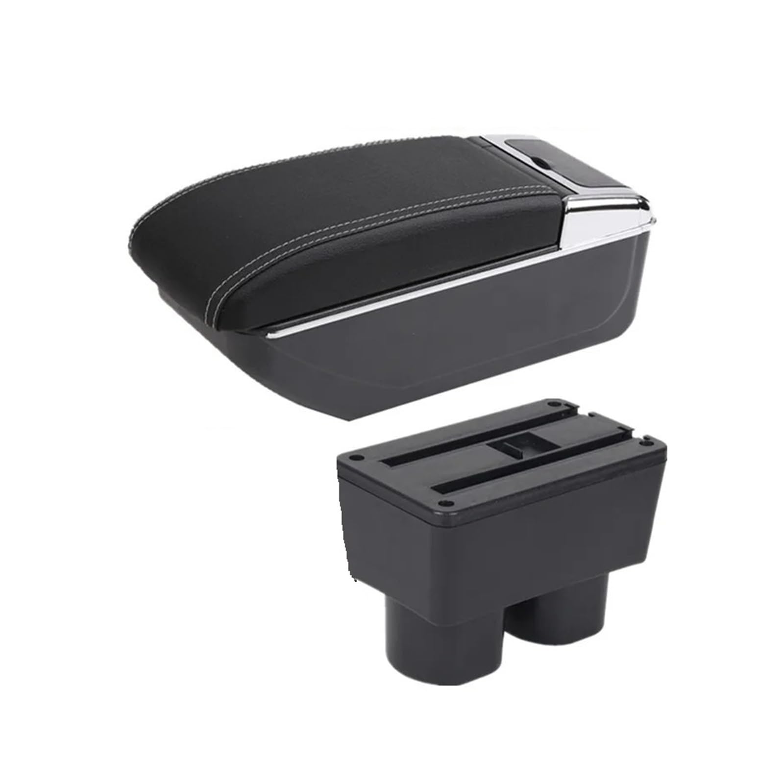 UMDJJU For Toyota For Avanza For Rush Car Armrest Box Storage Interior Dedicated Retrofit Accessories Car Centre Console Armrest Box(B white line NO USB)