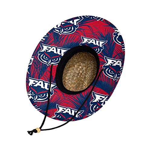 Image of FOCO Men's NCAA College Team Logo Floral Straw Sun Hat