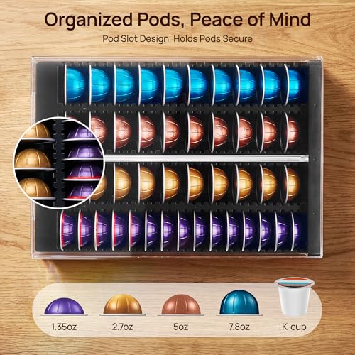 Image of Vtopmart Coffee Pod Drawer Organizer for Nespresso Vertuo Pods