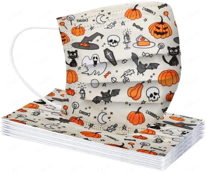 Miniatura 6 de 50 cubrebocas desechables con estampado floral de primavera con diseños para adultos, 3 capas con alambre para la nariz