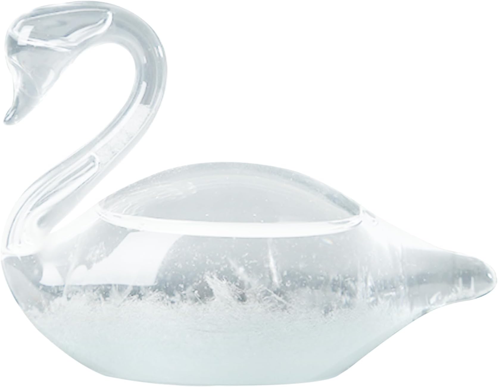 Storm Glass Weather Predictor, Elegant Swan Decorative Glass Barometer for Weather, Station, Valentine's Day for Home Desk Decor