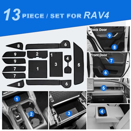 Tapetes para consola central Toyota RAV4 2026 set 13 piezas miniatura 6