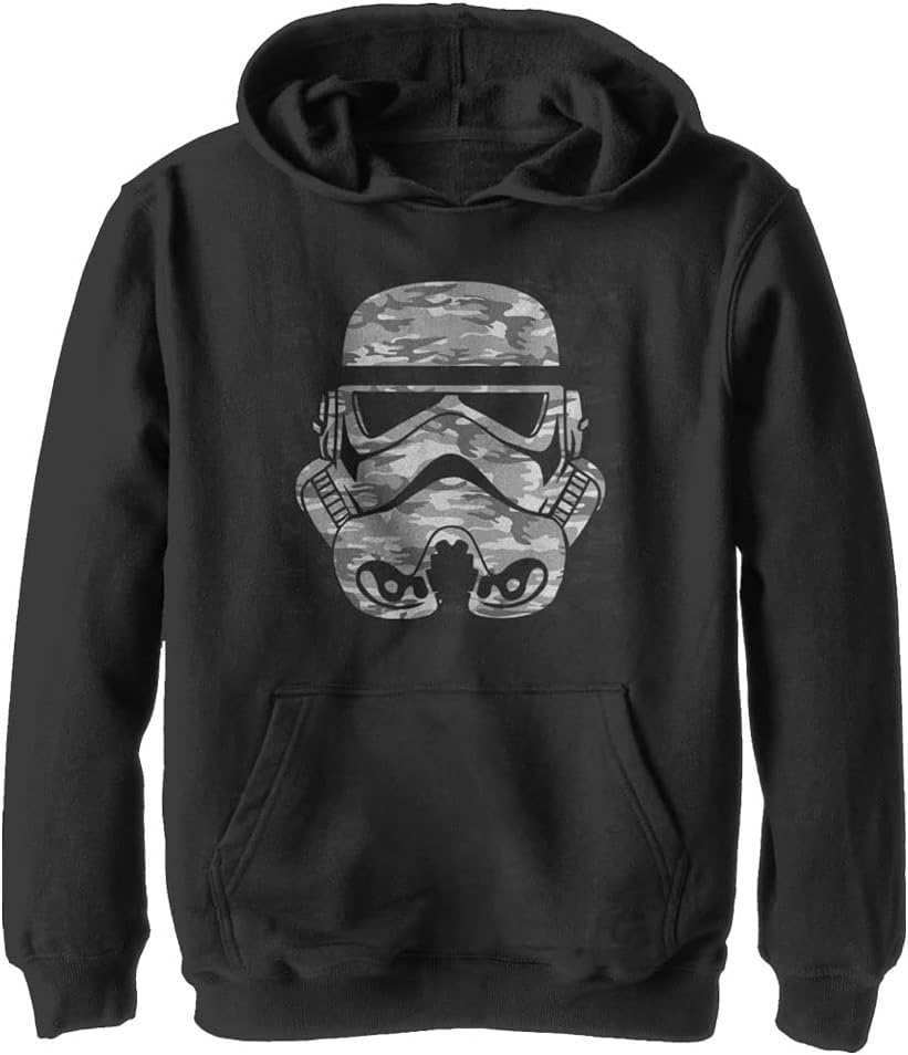 STAR WARS Boy's Hidey Hideyton Hoodie, Black, Small