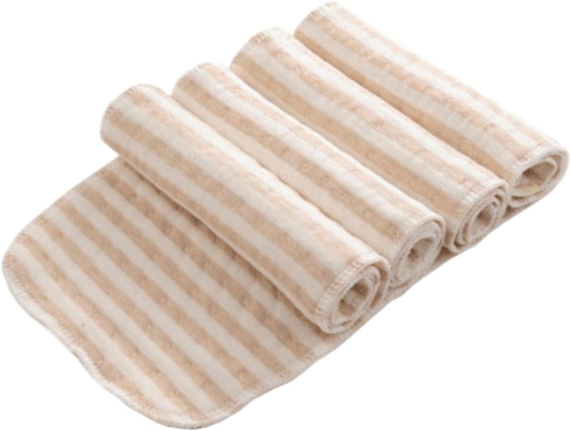 Yardwe 4pcs Reusable Diaper Liners Flat Fold Nighttime Leak Protection Booster Pads