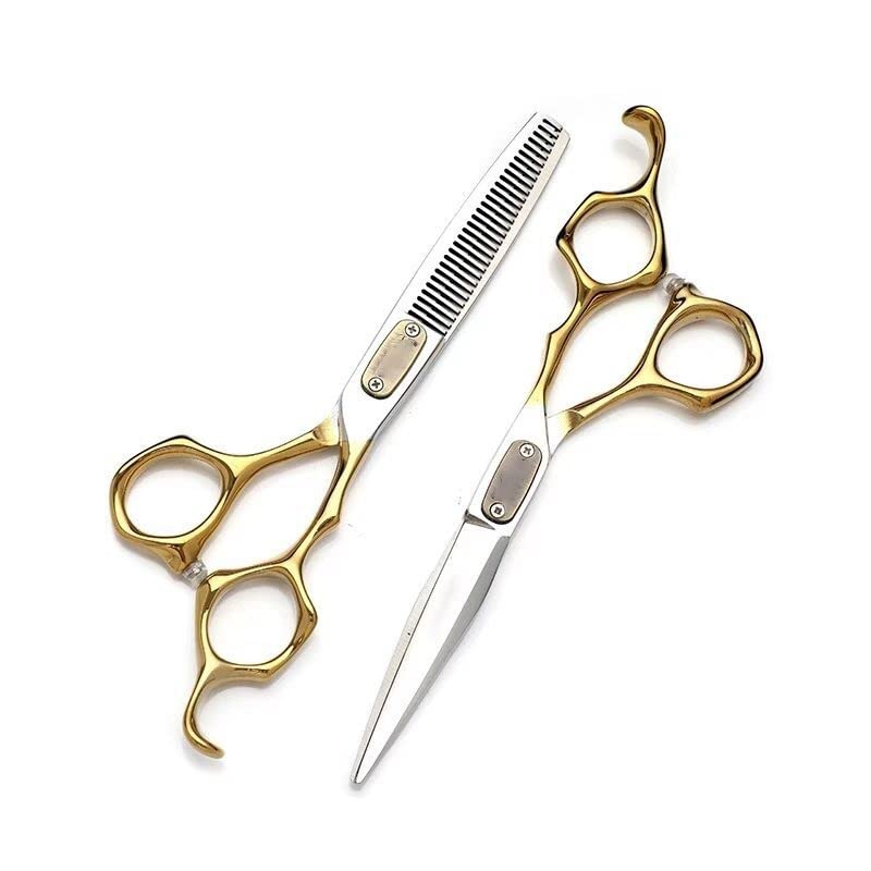 Hair Cutting Scissors, 6.0 Inch Professional Hairdressing Scissors Cutting Thinning Set Barber Shop Salons Shears Hair Cutting Tools
