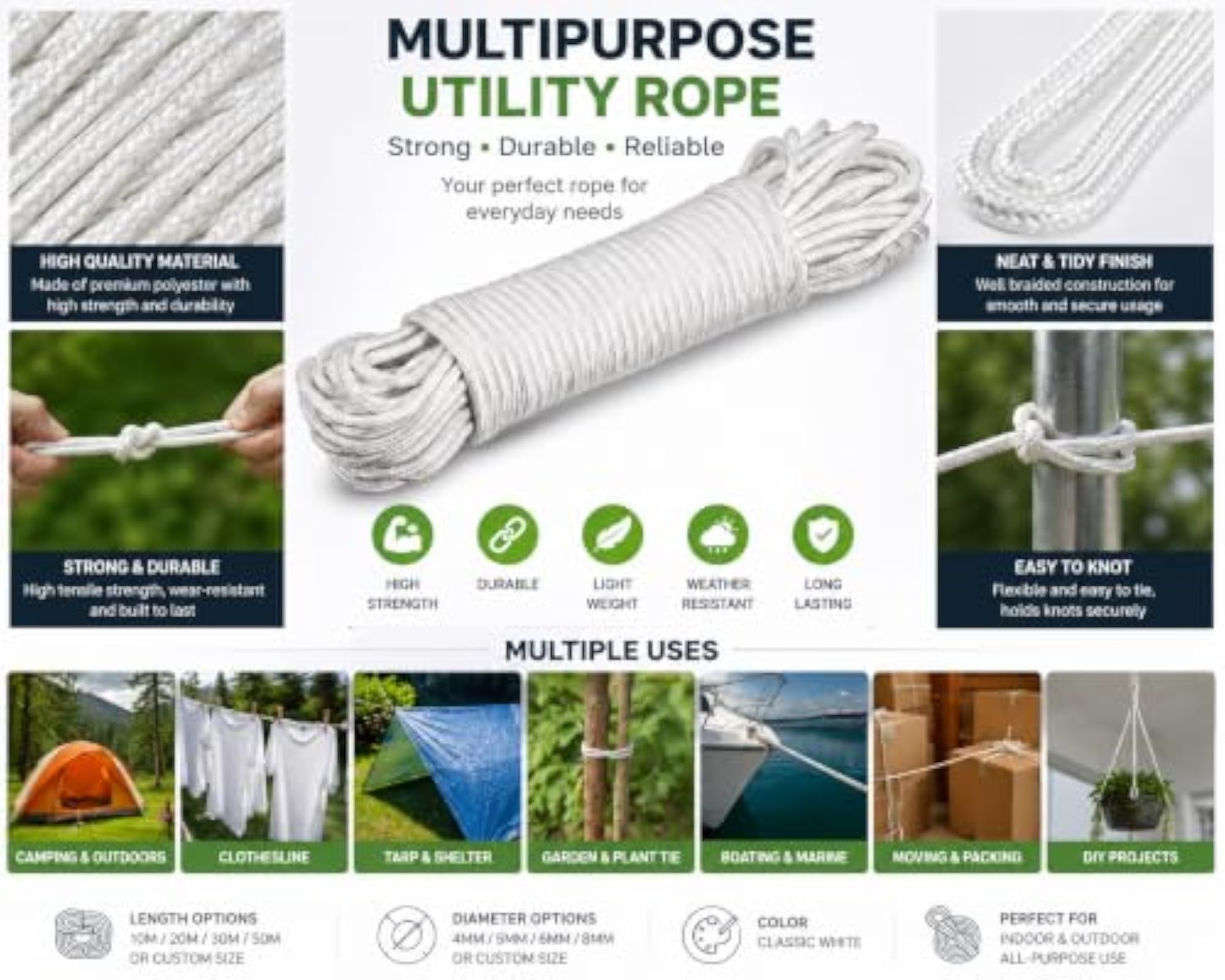 Nylon Rope for Cloth Drying - 21M Clothesline