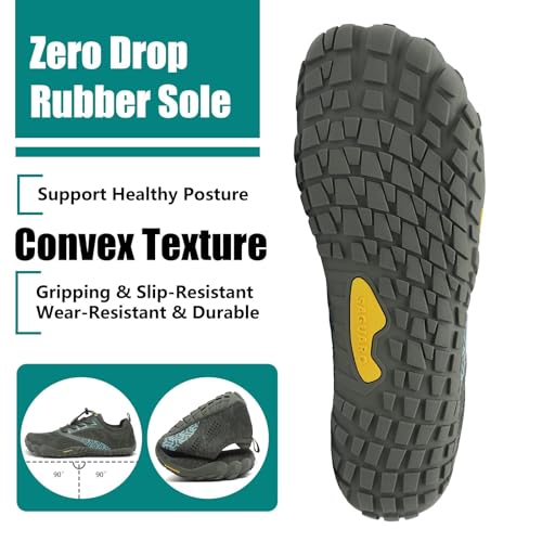 Image of SAGUARO Womens Mens Barefoot Shoes Minimalist Trail Runner Wide Toe Box Zero Drop Outdoor Cross Training Shoe
