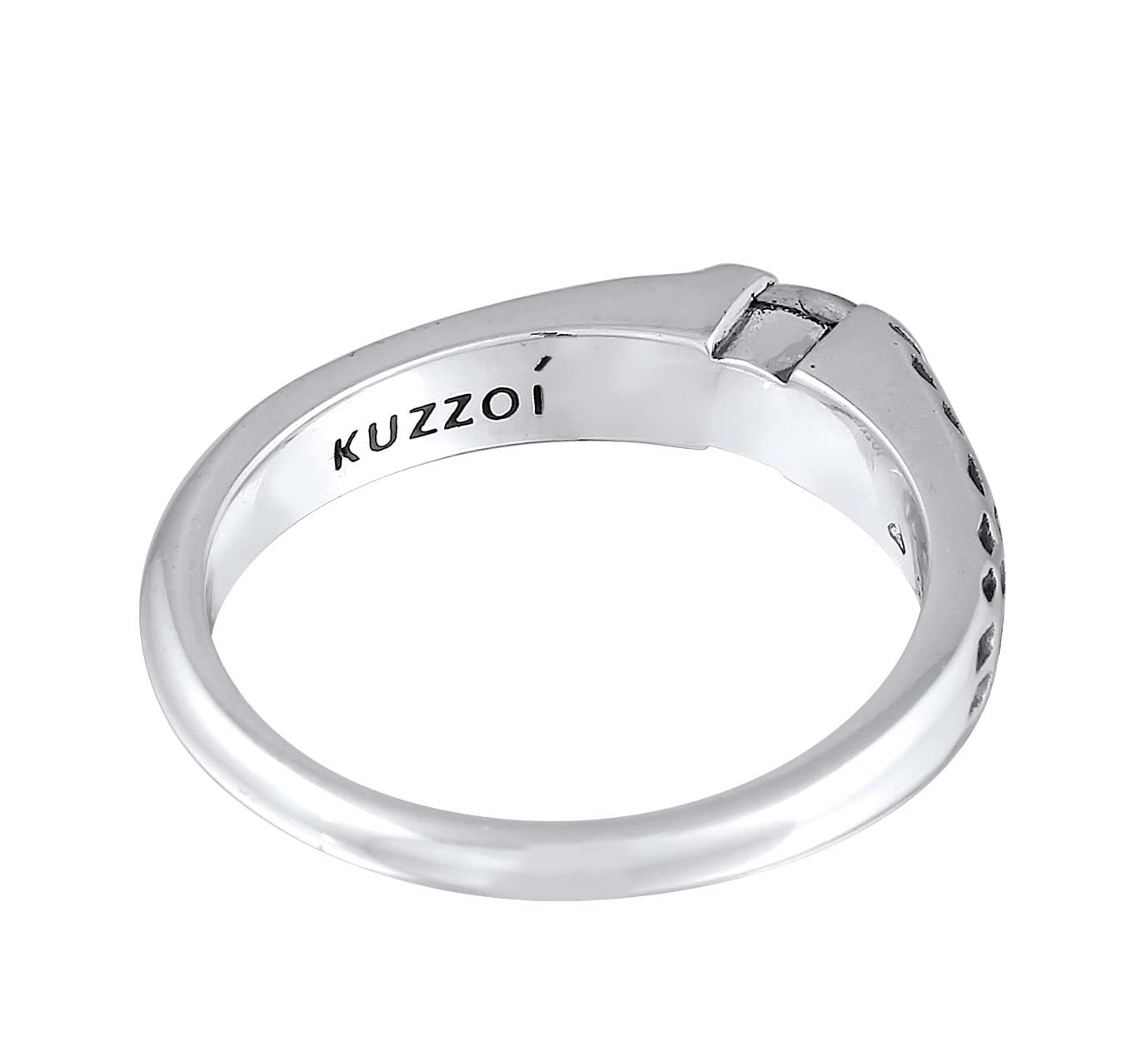 Kuzzoi Anillo para hombre con piedra labradorita moderno en plata de ley 925, elegante anillo de plata con anillo parcialmente oxidado, anillo de banda para hombres de tamaño 60 – 66, 0609191521