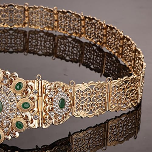 Blingbling Waist Belt Stylish Carved Floral Waist Chain Belt Elaborate Chain Belly Chain for Wedding Waist Chain3