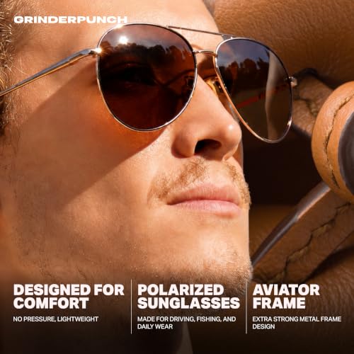 Image of grinderPUNCH XL XXL Aviator Sunglasses Men Big Head Oversized Polarized