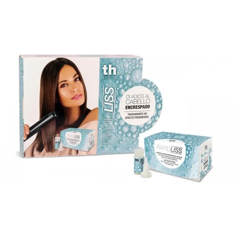 TH Pharma RapidLiss Anti-Frizz Hair Treatment System With Meadowfoam Seed Oil, Vitamin E, Progressive Effect, Professional Smoothing Kit
