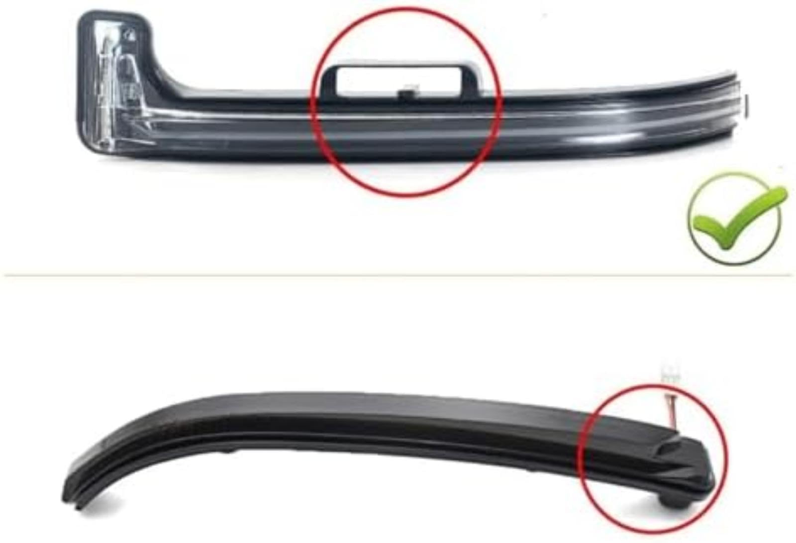 Lampka kontrolna w lusterku bocznym, dla Peugeot 308 T9 Ii 2013-2015-2019 Car Styling 2 szt. Led dynamiczny wzmacniacz kierunkowskazów lampa tylna Kierunkowskaz samochodu (Smoked)