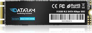 Dataram M.2 SSD 512GB, M.2-2280 Internal Hard Drive Sata Protocol, 550MB/S 6Gbps,High-Performance for Laptop PC, Desktop