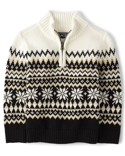 Image of The Children's Place Baby-Boys and Toddler Long Sleeve Quarter Zip Pullover Sweater