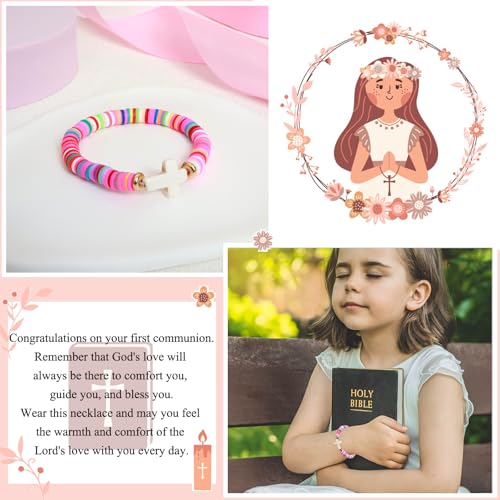 Braided Rope Cross Bracelets First Communion Baptism Christian Birthday Valentines Christmas Easter Gifts2